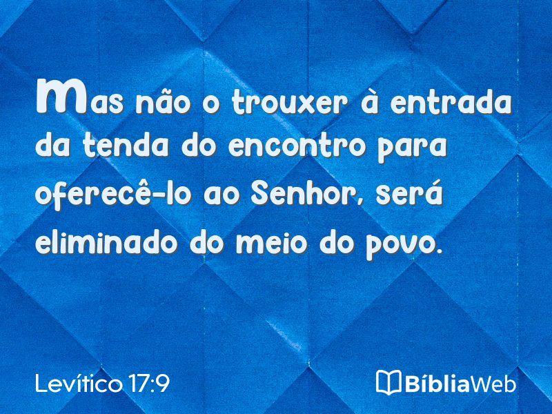 Levítico 17:9 em imagem para compartilhar