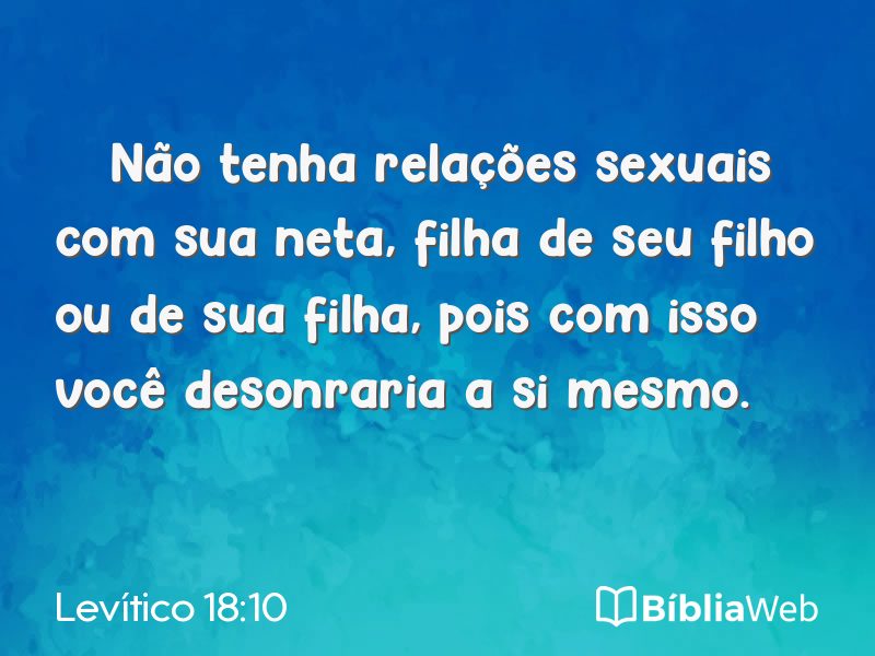Levítico 18:10 em imagem para compartilhar