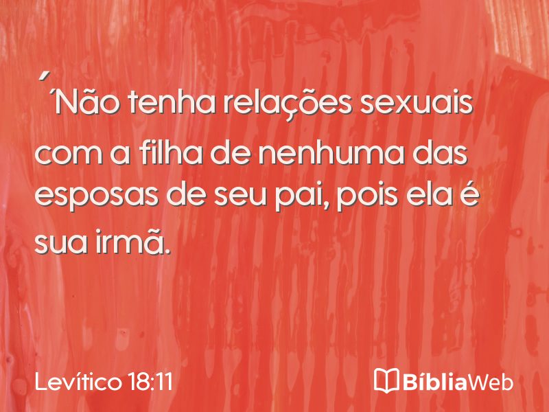 Levítico 18:11 em imagem para compartilhar