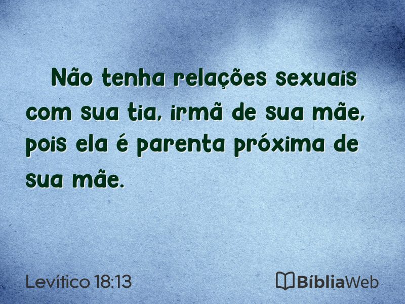 Levítico 18:13 em imagem para compartilhar