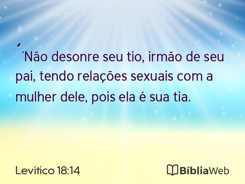 Levítico 18:14 em imagem para compartilhar