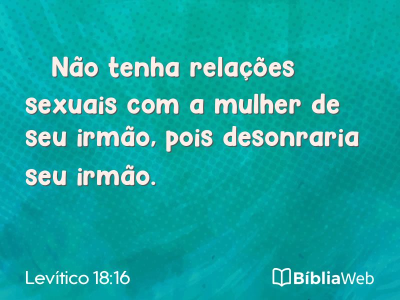 Levítico 18:16 em imagem para compartilhar