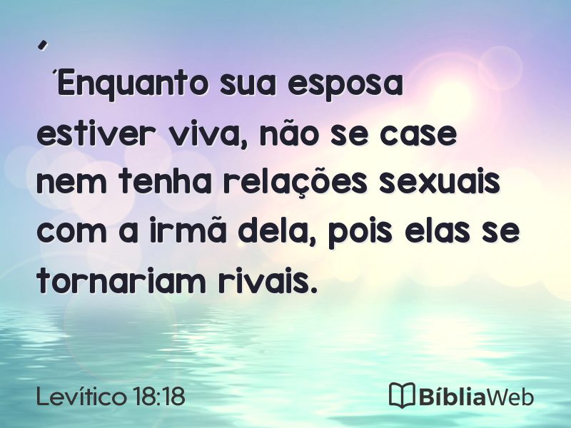Levítico 18:18 em imagem para compartilhar