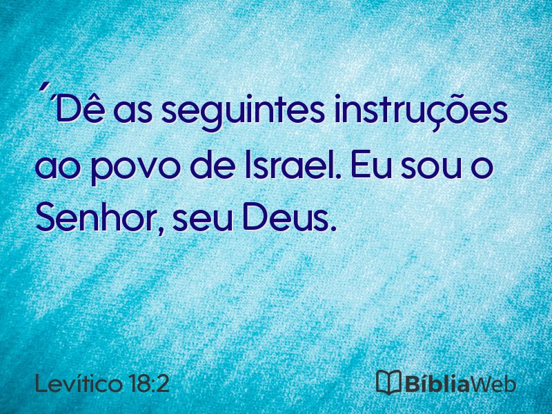 Levítico 18:2 em imagem para compartilhar