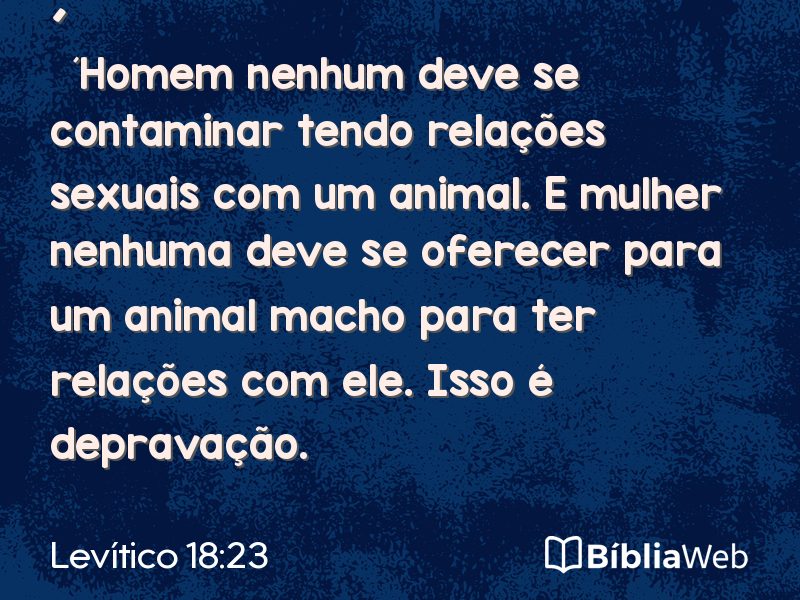 Levítico 18:23 em imagem para compartilhar