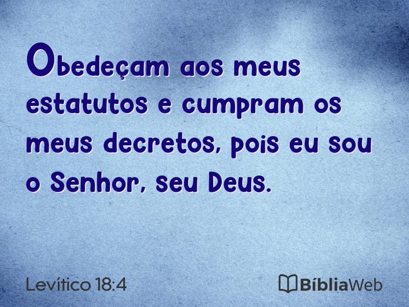 Levítico 18:4 em imagem para compartilhar