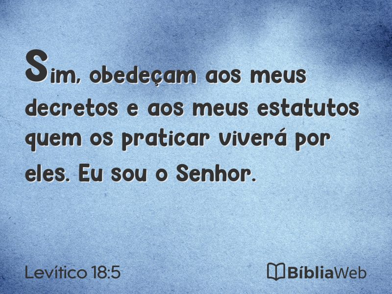 Levítico 18:5 em imagem para compartilhar