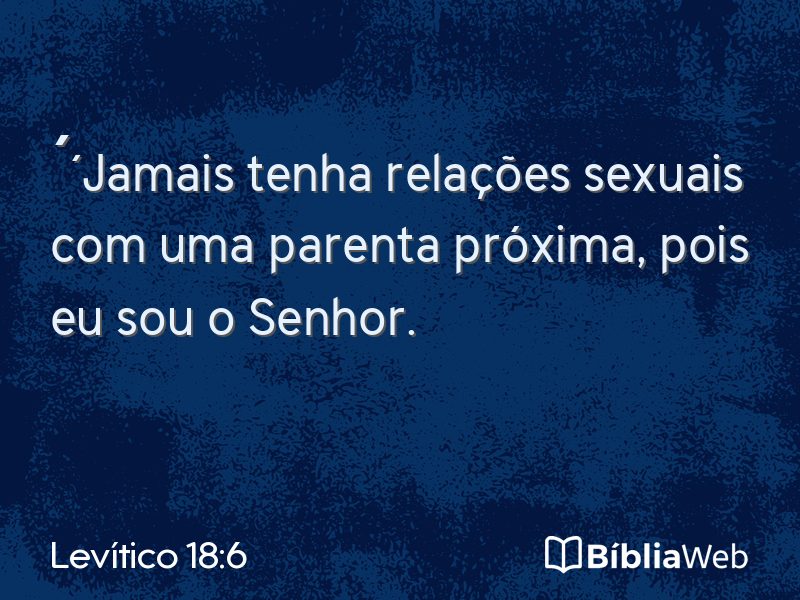 Levítico 18:6 em imagem para compartilhar