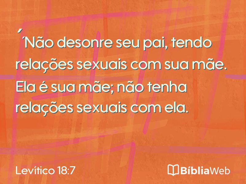 Levítico 18:7 em imagem para compartilhar