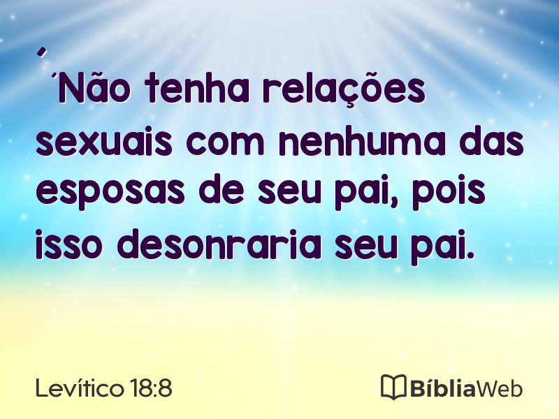 Levítico 18:8 em imagem para compartilhar