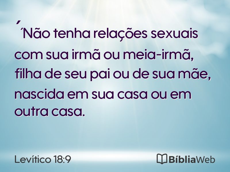 Levítico 18:9 em imagem para compartilhar