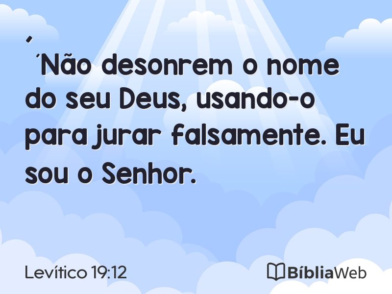 Levítico 19:12 em imagem para compartilhar