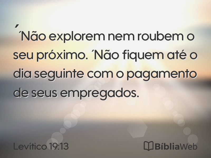 Levítico 19:13 em imagem para compartilhar