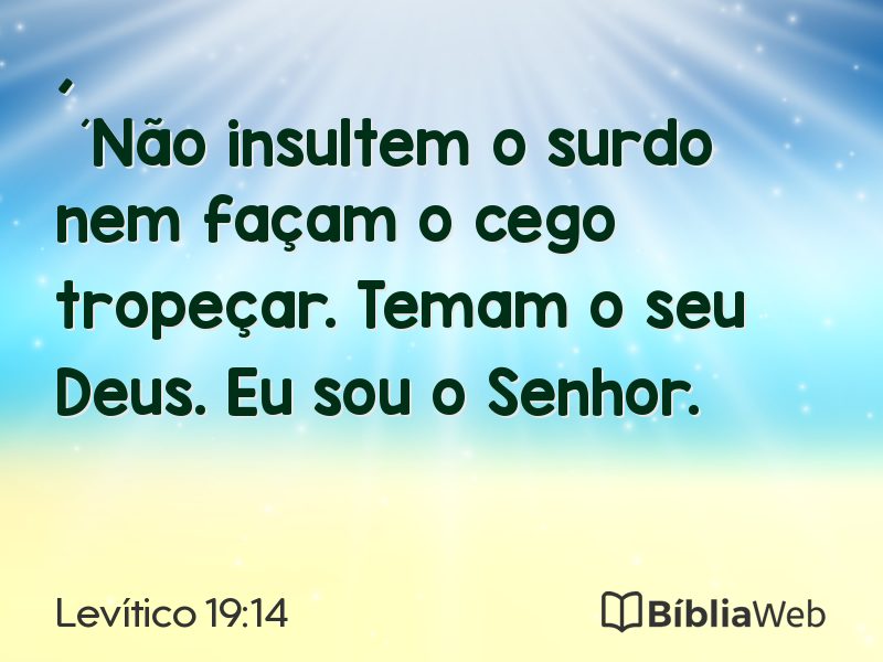 Levítico 19:14 em imagem para compartilhar