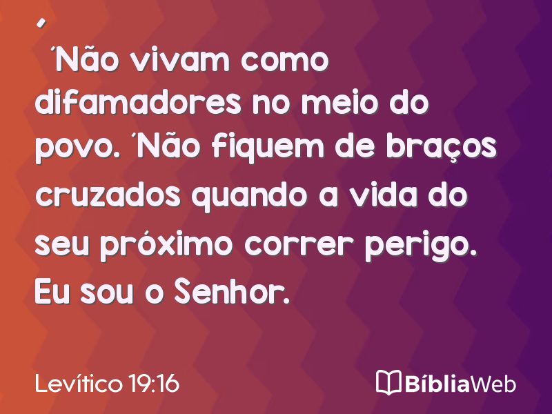 Levítico 19:16 em imagem para compartilhar