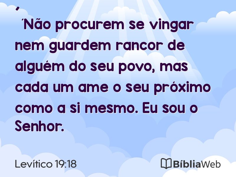 Levítico 19:18 em imagem para compartilhar