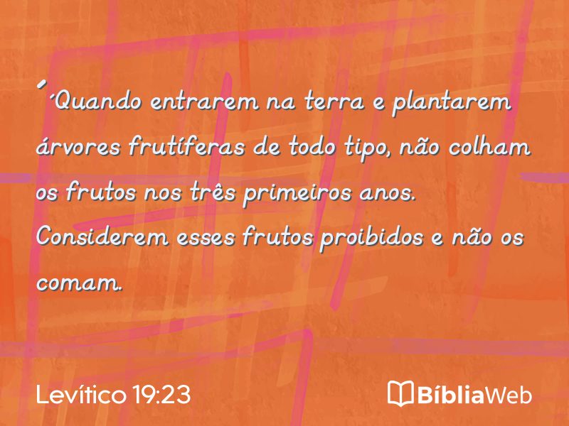 Levítico 19:23 em imagem para compartilhar