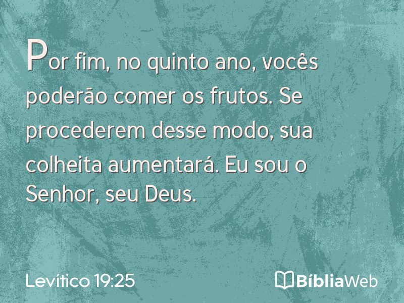 Levítico 19:25 em imagem para compartilhar