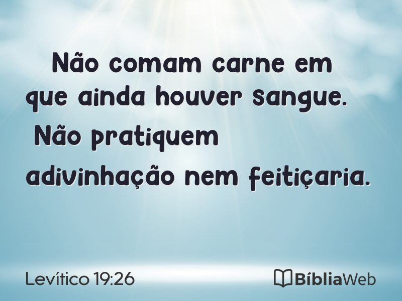 Levítico 19:26 em imagem para compartilhar