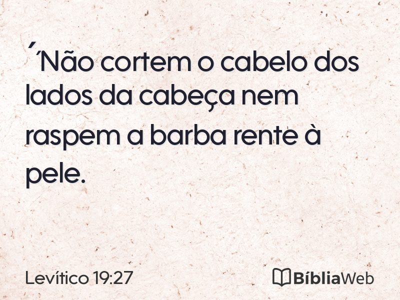 Levítico 19:27 em imagem para compartilhar