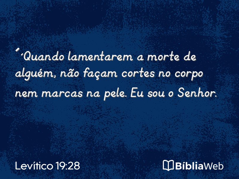 Levítico 19:28 em imagem para compartilhar