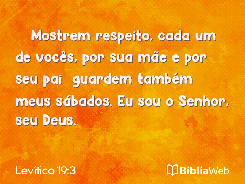 Levítico 19:3 em imagem para compartilhar