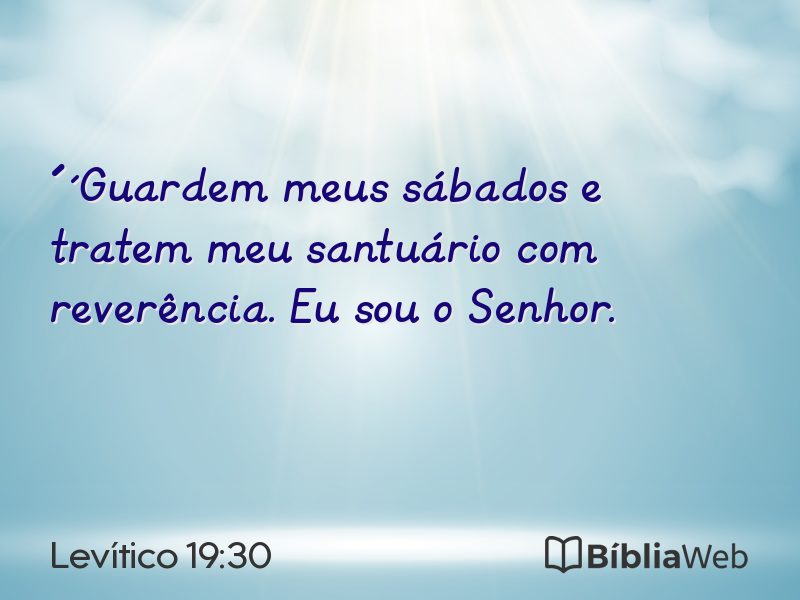 Levítico 19:30 em imagem para compartilhar