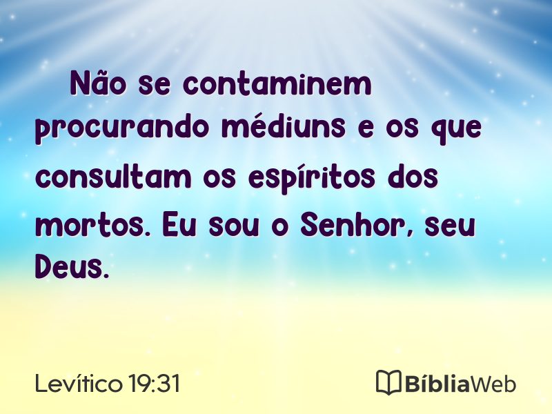 Levítico 19:31 em imagem para compartilhar
