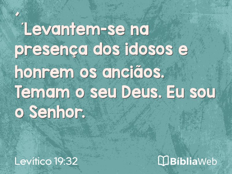 Levítico 19:32 em imagem para compartilhar