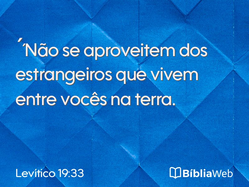 Levítico 19:33 em imagem para compartilhar