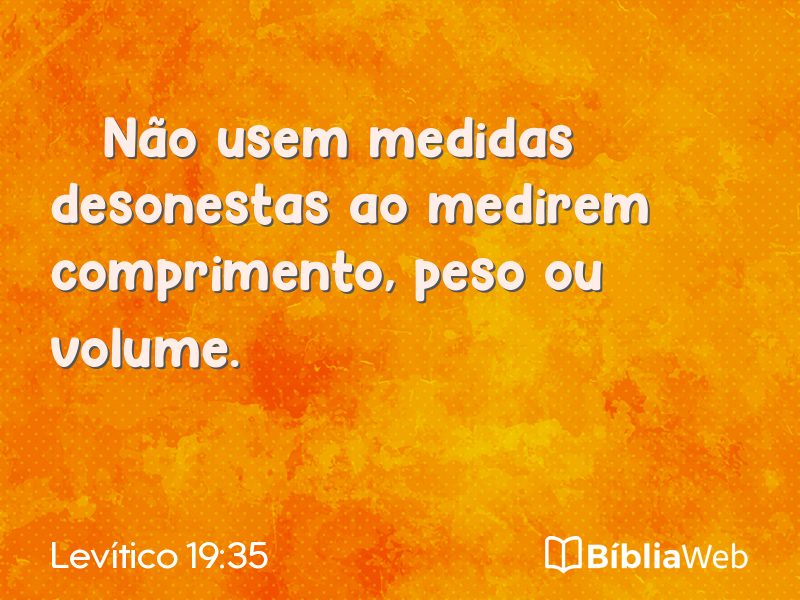 Levítico 19:35 em imagem para compartilhar