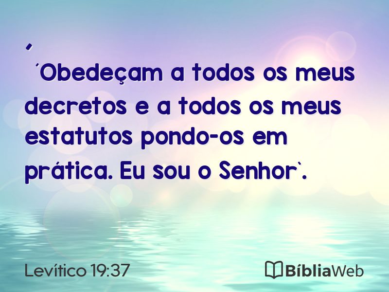 Levítico 19:37 em imagem para compartilhar