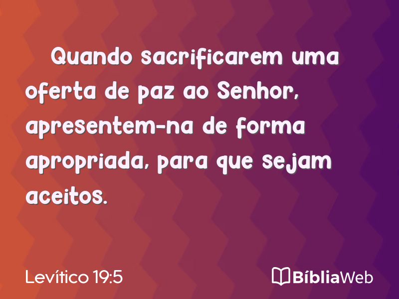 Levítico 19:5 em imagem para compartilhar