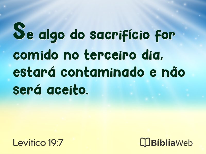 Levítico 19:7 em imagem para compartilhar