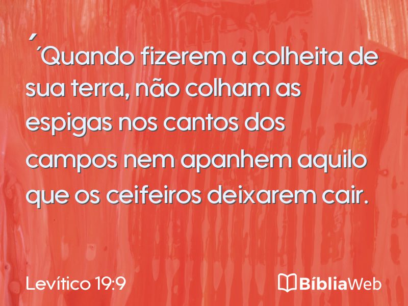 Levítico 19:9 em imagem para compartilhar