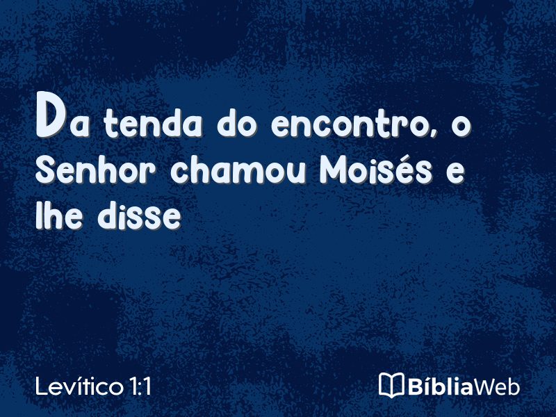 Levítico 1:1 em imagem para compartilhar