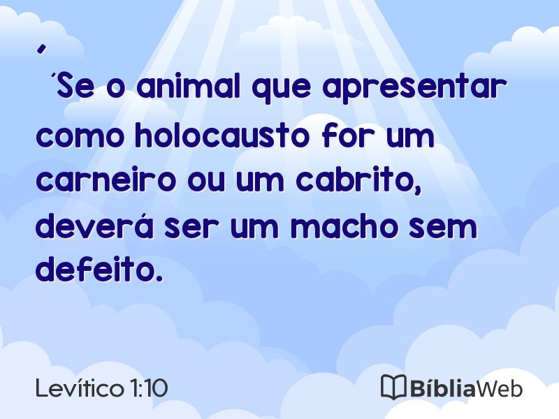 Levítico 1:10 em imagem para compartilhar