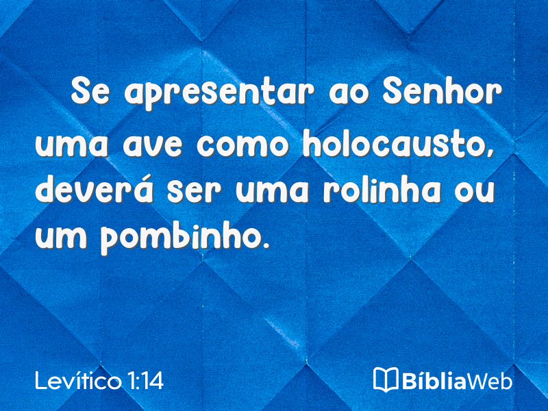 Levítico 1:14 em imagem para compartilhar