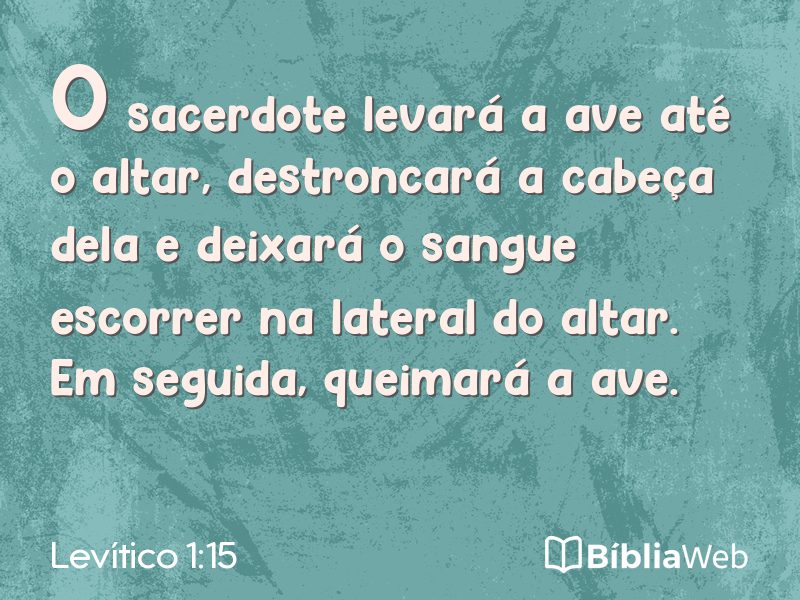 Levítico 1:15 em imagem para compartilhar
