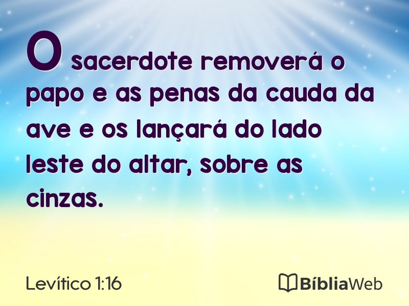 Levítico 1:16 em imagem para compartilhar