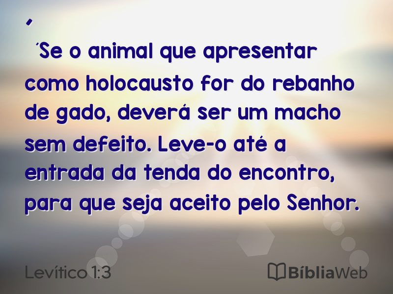 Levítico 1:3 em imagem para compartilhar