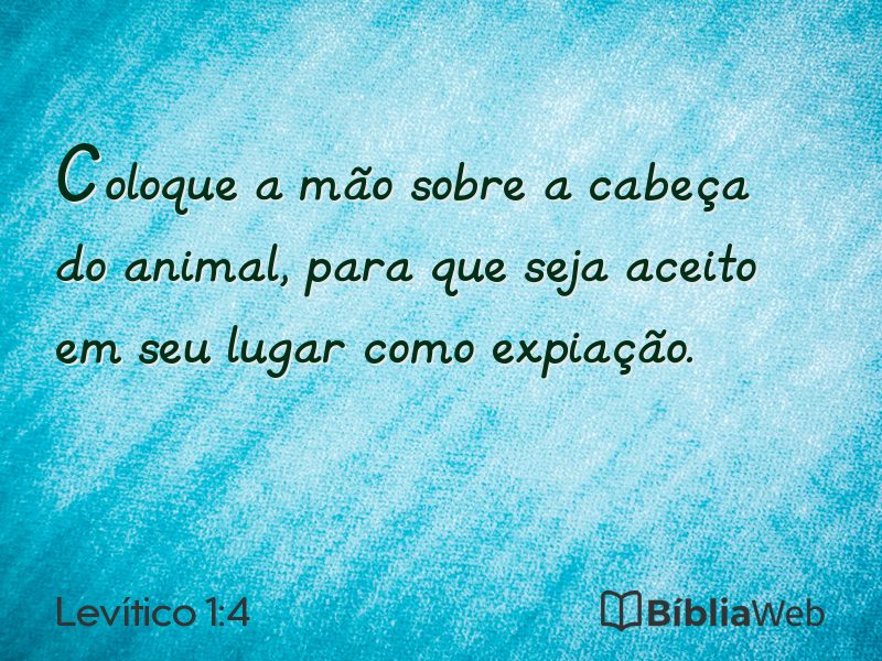 Levítico 1:4 em imagem para compartilhar