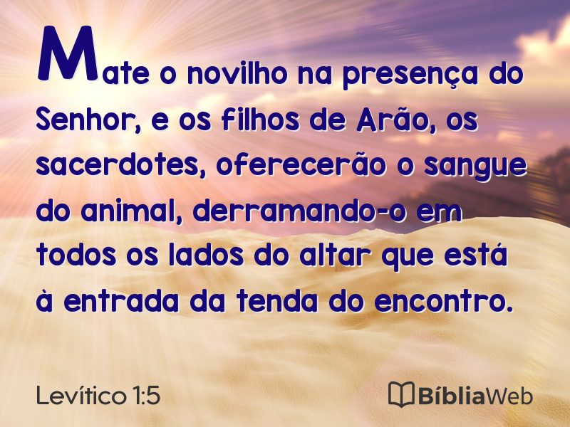 Levítico 1:5 em imagem para compartilhar