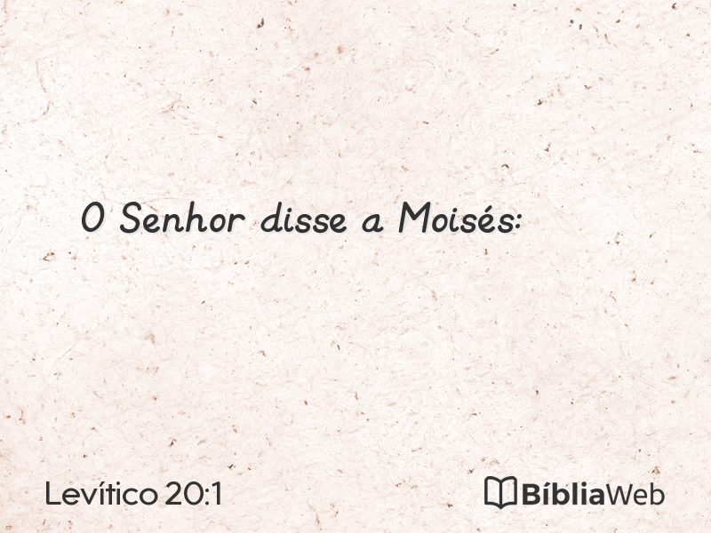 Levítico 20:1 em imagem para compartilhar