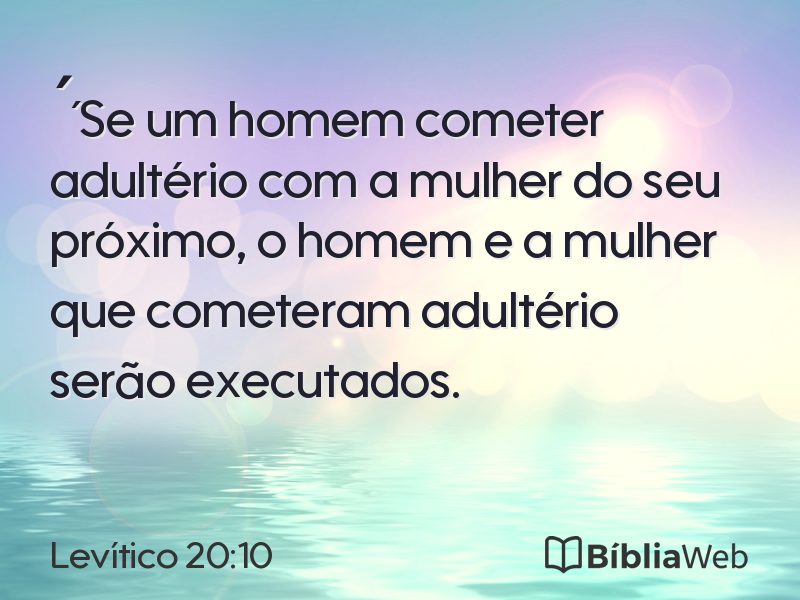 Levítico 20:10 em imagem para compartilhar