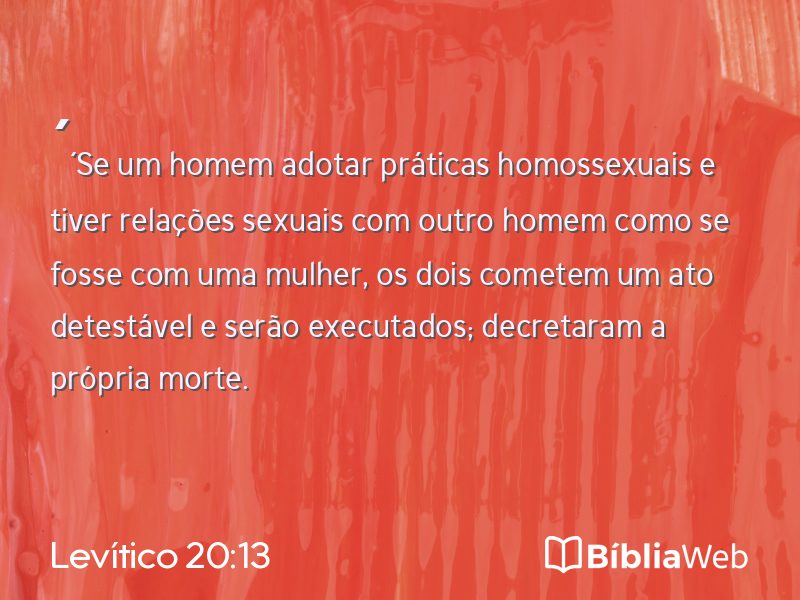 Levítico 20:13 em imagem para compartilhar