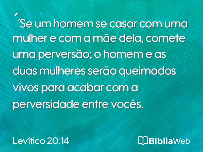 Levítico 20:14 em imagem para compartilhar