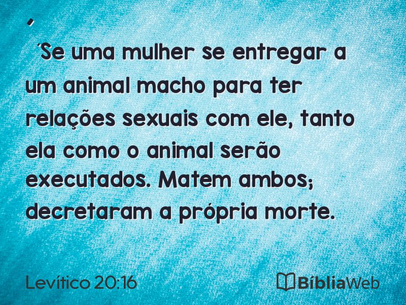 Levítico 20:16 em imagem para compartilhar