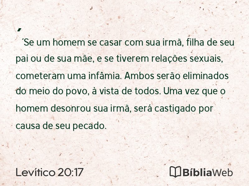Levítico 20:17 em imagem para compartilhar
