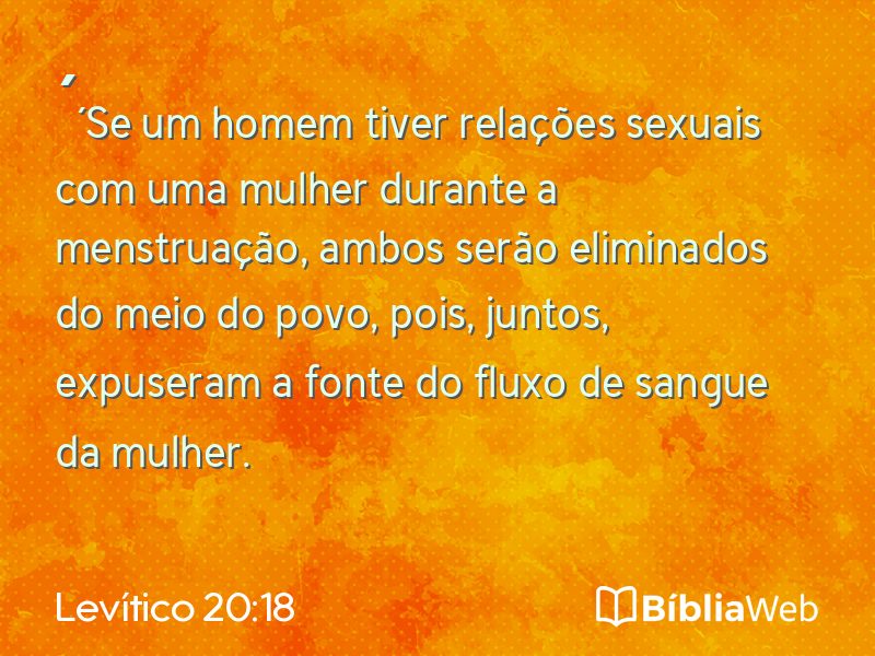 Levítico 20:18 em imagem para compartilhar